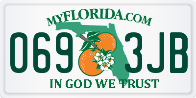 FL license plate 0693JB