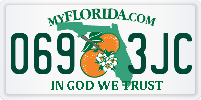 FL license plate 0693JC