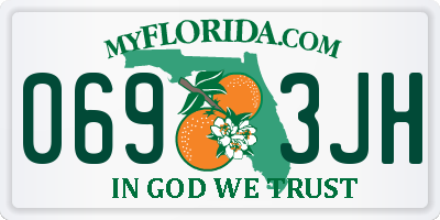 FL license plate 0693JH