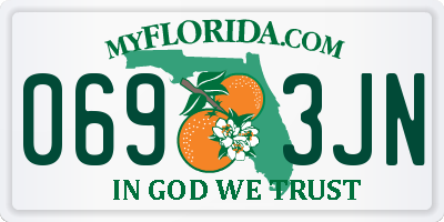 FL license plate 0693JN
