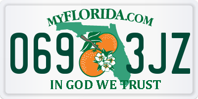 FL license plate 0693JZ
