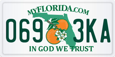 FL license plate 0693KA