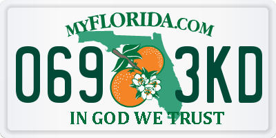 FL license plate 0693KD