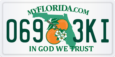 FL license plate 0693KI