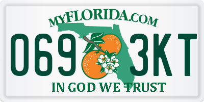 FL license plate 0693KT