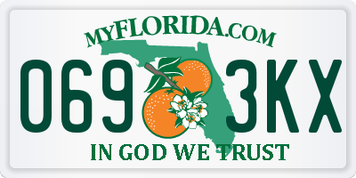 FL license plate 0693KX