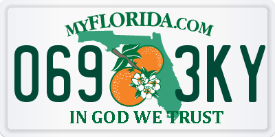 FL license plate 0693KY