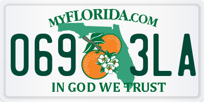FL license plate 0693LA