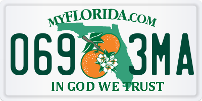 FL license plate 0693MA