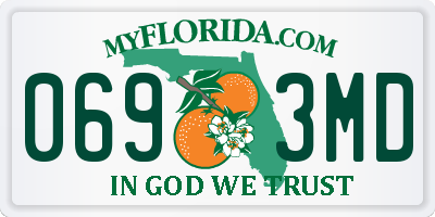 FL license plate 0693MD