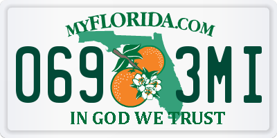 FL license plate 0693MI