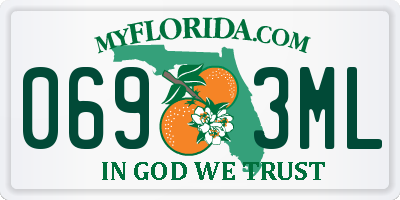 FL license plate 0693ML