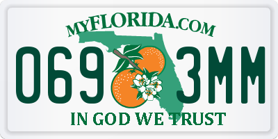 FL license plate 0693MM