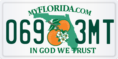 FL license plate 0693MT