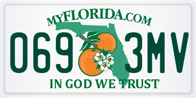 FL license plate 0693MV