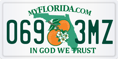 FL license plate 0693MZ