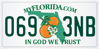 FL license plate 0693NB