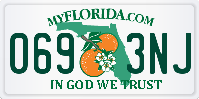 FL license plate 0693NJ