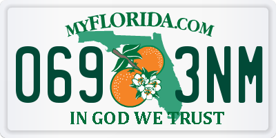 FL license plate 0693NM