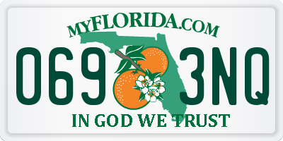 FL license plate 0693NQ