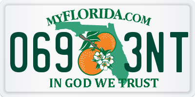 FL license plate 0693NT