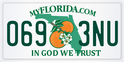 FL license plate 0693NU