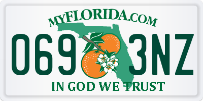 FL license plate 0693NZ