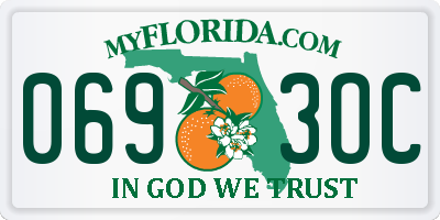 FL license plate 0693OC