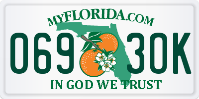 FL license plate 0693OK