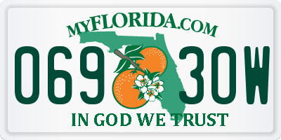 FL license plate 0693OW