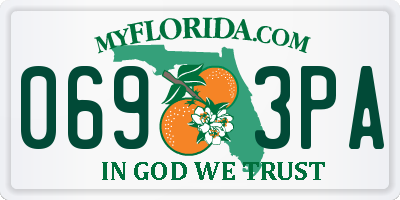 FL license plate 0693PA