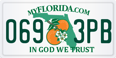 FL license plate 0693PB