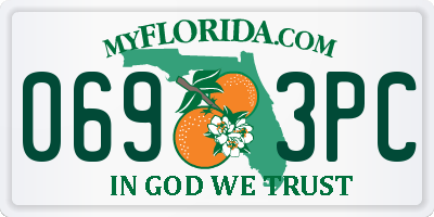 FL license plate 0693PC