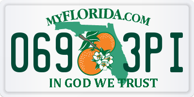 FL license plate 0693PI