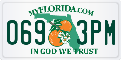 FL license plate 0693PM