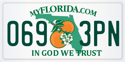 FL license plate 0693PN