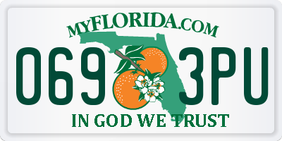 FL license plate 0693PU