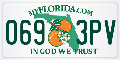 FL license plate 0693PV