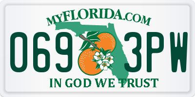 FL license plate 0693PW