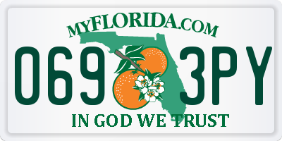 FL license plate 0693PY