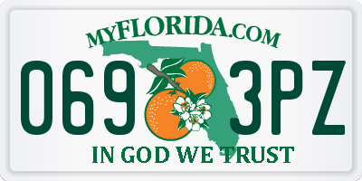 FL license plate 0693PZ