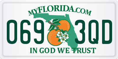 FL license plate 0693QD
