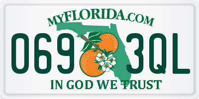 FL license plate 0693QL