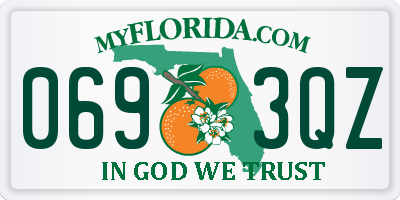 FL license plate 0693QZ