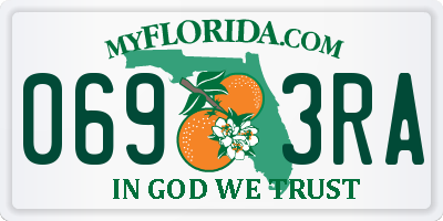 FL license plate 0693RA