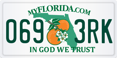 FL license plate 0693RK