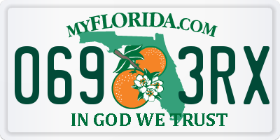 FL license plate 0693RX