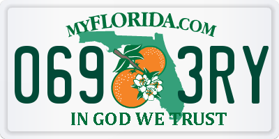 FL license plate 0693RY