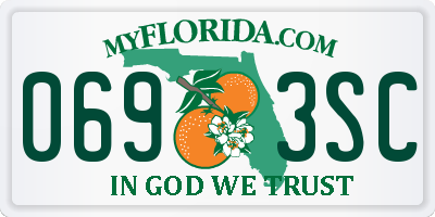 FL license plate 0693SC