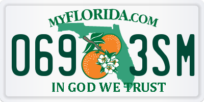 FL license plate 0693SM